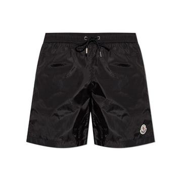 Moncler Swim Short Pants with Logo Patch Black 2C000 13 5985M 999 154443264 [P]