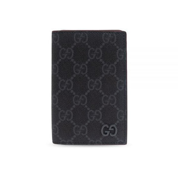 Gucci 26SS GG Supreme Two-Tone Card Case Burgundy Black 768249 FADMR 1050 155183515 [P]