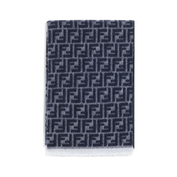 FENDI ジャカードウールマフラー ブルー 154442736 [P]