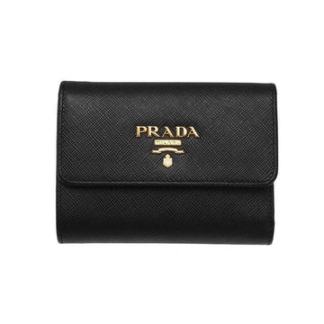 Prada Saffiano Gold Logo Coin Wallet Black 1MH025 QWA F0002 153854026 [P]