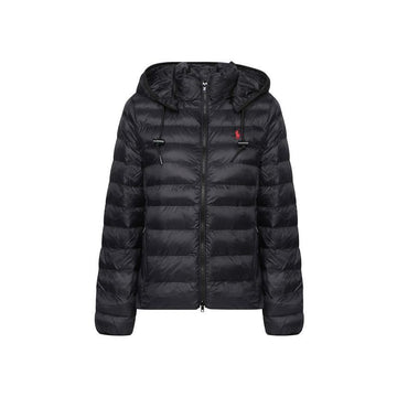 POLO RALPH LAUREN Hooded Steppjacke mit Pony-Stickerei in Schwarz 211958932 002 153854032 [P]