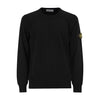 Stone Island Crew Neck Cotton Knit with Patch Black 155183417 [P]