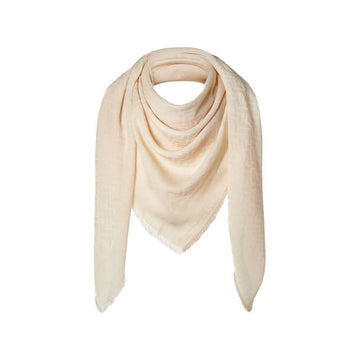Fendi 26SS Jacquard Pattern Cotton Scarf Beige FXT333 AV9K F1DY0 153854042 [P]