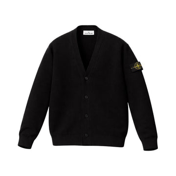 STONE ISLAND Wappen Patch Baumwoll Cardigan Schwarz L1S15 5100009 S00D8 V0029 155183416 [P]