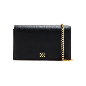 GUCCI Kette Geldbörse Umhängetasche Schwarzburgunder 497985 AAE5F 1062 155183495 [P]