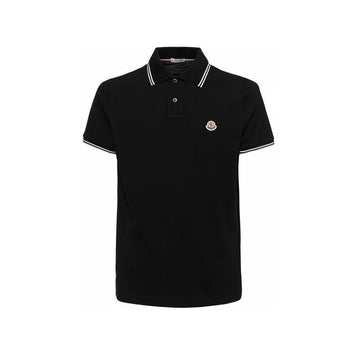 Moncler Logo Patch Polo T-shirt Black 155180947 [P]