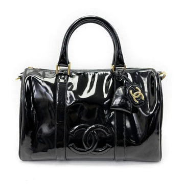 CHANEL ブラックエナメルボストンバッグ 5VCHB47017 139331664 [P]