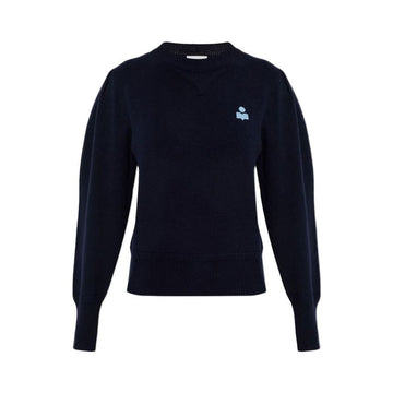 Isabel Marant KELAYA Embroidered Logo Pullover Knit Midnight Dusty Blue PU0039FA A3L75E MIDL 153854293 [P]