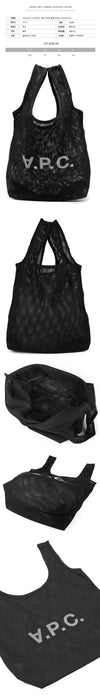 APC 26SS Logo Sack Rebound Mesh Tote Bag Schwarz H61679 LZZ 153855414 [P]