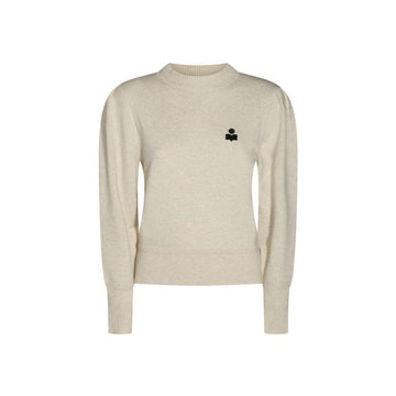 Isabel Marant Embroidered Logo Pullover Knit Light Gray 153854289 [P]