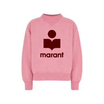 Isabel Marant Velvet Logo Sweatshirt Bubblegum Burgundy 153854287 [P]