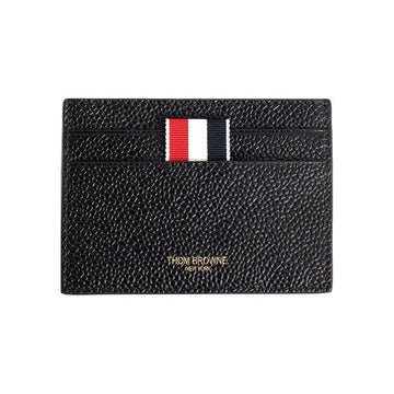 THOM BROWNE Kartenetui mit drei Streifen in leichtem Grain-Leder Schwarz MAW020L 00198 001 153588658 [P]