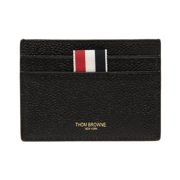 Thom Browne Pebble Grain Three Stripe Tab Card Wallet Black 153588648 [P]