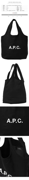 APC トートバッグ ブラック 26SS NINON ロゴプリント 153855146 [P]