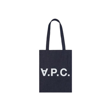 APC Fabric Tote Bag with Logo Print Indigo 153855444 [P]