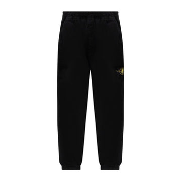 Stone Island Organic Cotton Loose Fit Jogger Pants Black 153855798 [P]