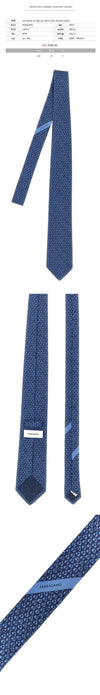 SALVATORE FERRAGAMO 26SS アルファベットロゴパターン シルク ネクタイ ネイビー 35-0940 0768358 153588535 [P]