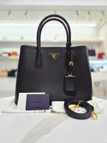 PRADA Saffiano Double Tote und Schultertasche 1BG775 159250571 [P]