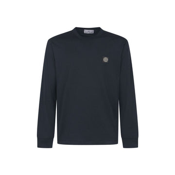 STONE ISLAND Logo-Patch Longsleeve T-Shirt Navy 26SS 153589011 [P]