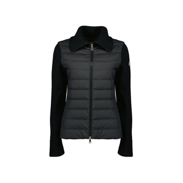 Moncler Logo Patch Mixed Knit Padded Jacket Black 9B000 20 M1131 999 153589281 [P]