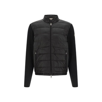 Moncler Patch Logo Mixed Knit Padding Jacket Black 9B000 18 M1131 999 153589280 [P]