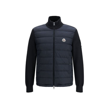 Moncler Logo Patch Mixed Knit Padded Jacket 153589279 [P]