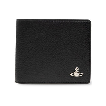 VIVIENNE WESTWOOD 26SS ORB Silbernes Logo Geldbörse Schwarz 5115003MM S000D N403 153589118 [P]