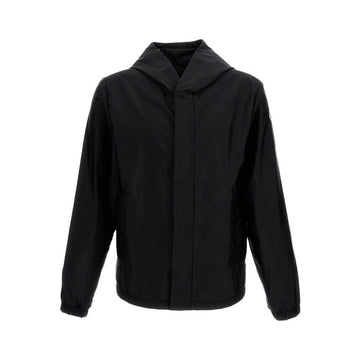 Moncler GRANDANS Logo Patch Windbreaker Hoodie Jacket Black 1A000 73 539ZD 999 153589268 [P]