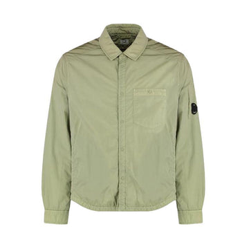 CP COMPANY Padded Overshirt Jacket mit Chrom-Patch in Moosgrau 20CMOS056A 005904G 610 153589445 [P]