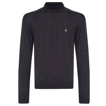 VIVIENNE WESTWOOD Strickpullover mit ORB-Logo aus Wolle im Vintage-Schwarz 2701000F Y0006 P411 153209261 [P]