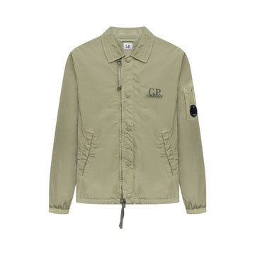 CP COMPANY Wappen Linsen Chrome R Logo Hoodie Coachjacke Mosgrau 20CMOS007A 005904D 610 153589437 [P]