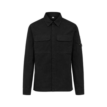 CP Company Organic Gabardine Overshirt Jacket Black 153589434 [P]
