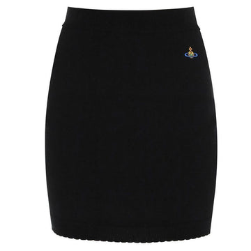 VIVIENNE WESTWOOD 23SS ロゴ刺繍ミニスカート ブラック 1802000H Y000T N401 153209255 [P]