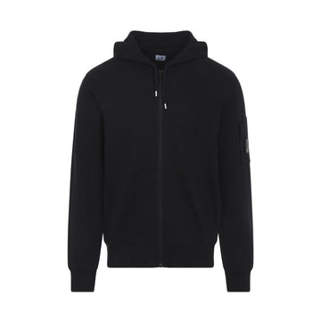CP COMPANY 26SS レンズ ワッペン ライト フリース フーディ ジャケット ブラック 20CMSS081A 002246G 999 153589427 [P]