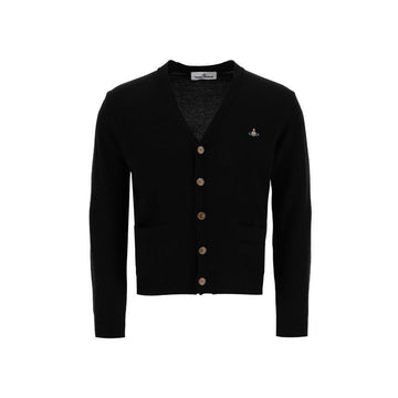 VIVIENNE WESTWOOD ロゴVネックカーディガン ブラック 2701000I Y000S N401 153209230 [P]