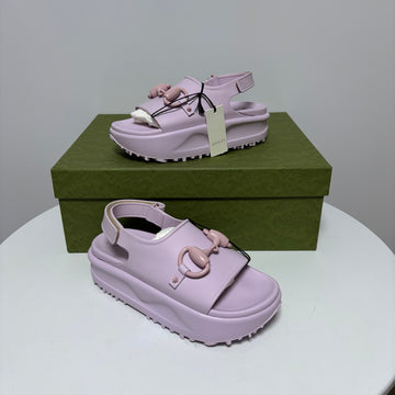 Gucci Horsebit Flat Form Rubber Sandals 159250715 [P]