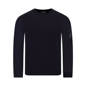 CP COMPANY Light Fleece Crewneck Sweatshirt mit Lens Patch in Schwarz RCCMSS711A 002246G 999 153589421 [P]