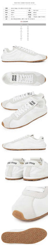 MIU MIU Logo Plume Sneakers Weiß 5E114E D7C F0009 153589225 [P]