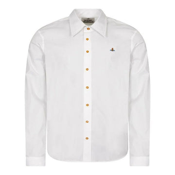Vivienne Westwood Embroidered Logo Shirt White 2401000J W009Q A401 153209266 [P]