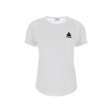 ISABEL MARANT ロゴリネンTシャツホワイト TS0315FA A1N09E 20WH 153211089 [P]