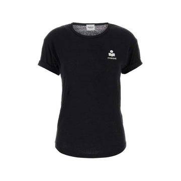 ISABEL MARANT ロゴリネンTシャツブラック 153211083 [P]