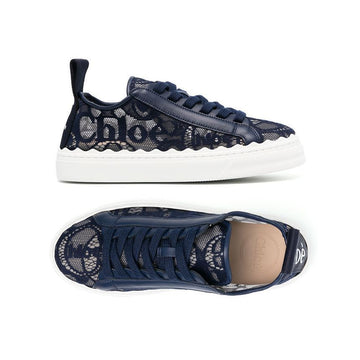 CHLOE レーススニーカー ネイビー CHC19U108D2 4A8 153210837 [P]