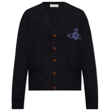VIVIENNE WESTWOOD Merinowolle V-Ausschnitt Cardigan Kamel 27010014 Y0018 C407 153209116 [P]