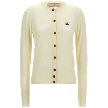 VIVIENNE WESTWOOD Merino-Woll-Cardigan Creme 1803002P Y001A A408 153208981 [P]
