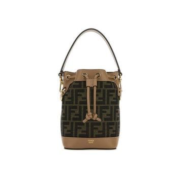 FENDI ミニFFロゴバケットバッグ ブラウン 153210975 [P]