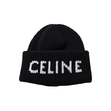 CELINE ウールカシミヤビーニー ブラック 38AO 153211243 [P]