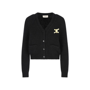 CELINE クロシェVネックカーディガン 153211240 [P]