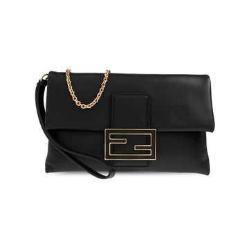 FENDI バゲット チェーン トート ショルダーバッグ ブラック 8M0538 ABVE F0KUR 153210972 [P]