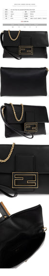 FENDI バゲット チェーン トート ショルダーバッグ ブラック 8M0538 ABVE F0KUR 153210972 [P]