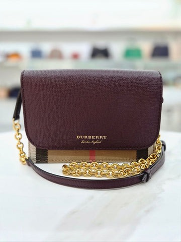 BURBERRY チェッカー柄レザー肩掛けクロスボディバッグ 80463181 159252649 [P]